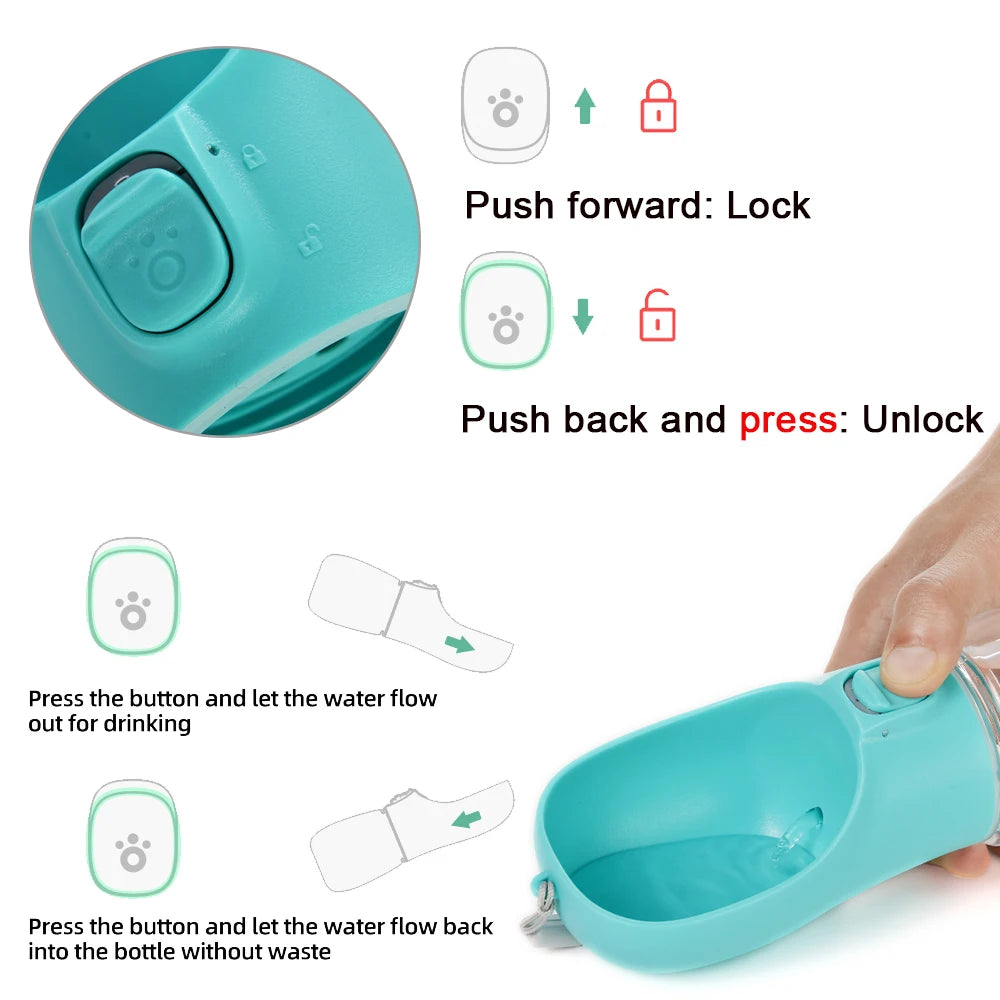 Spry Portable Water Bottle — On-the-Go Hydration for Dogs & Cats