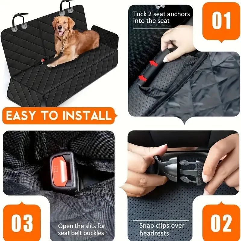 Spry Waterproof Car Back Seat Cover for Dogs