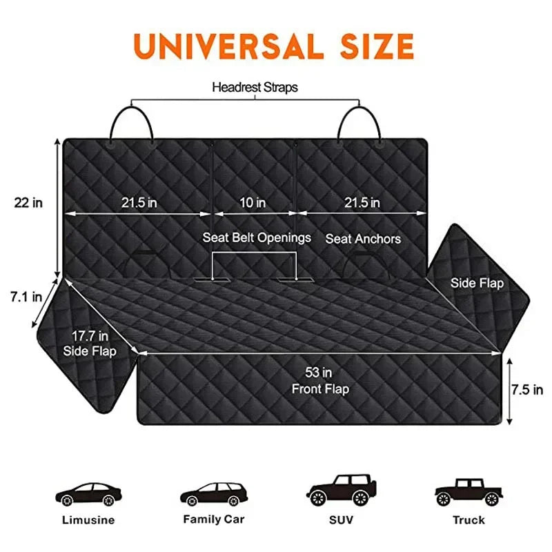 Spry Waterproof Car Back Seat Cover for Dogs