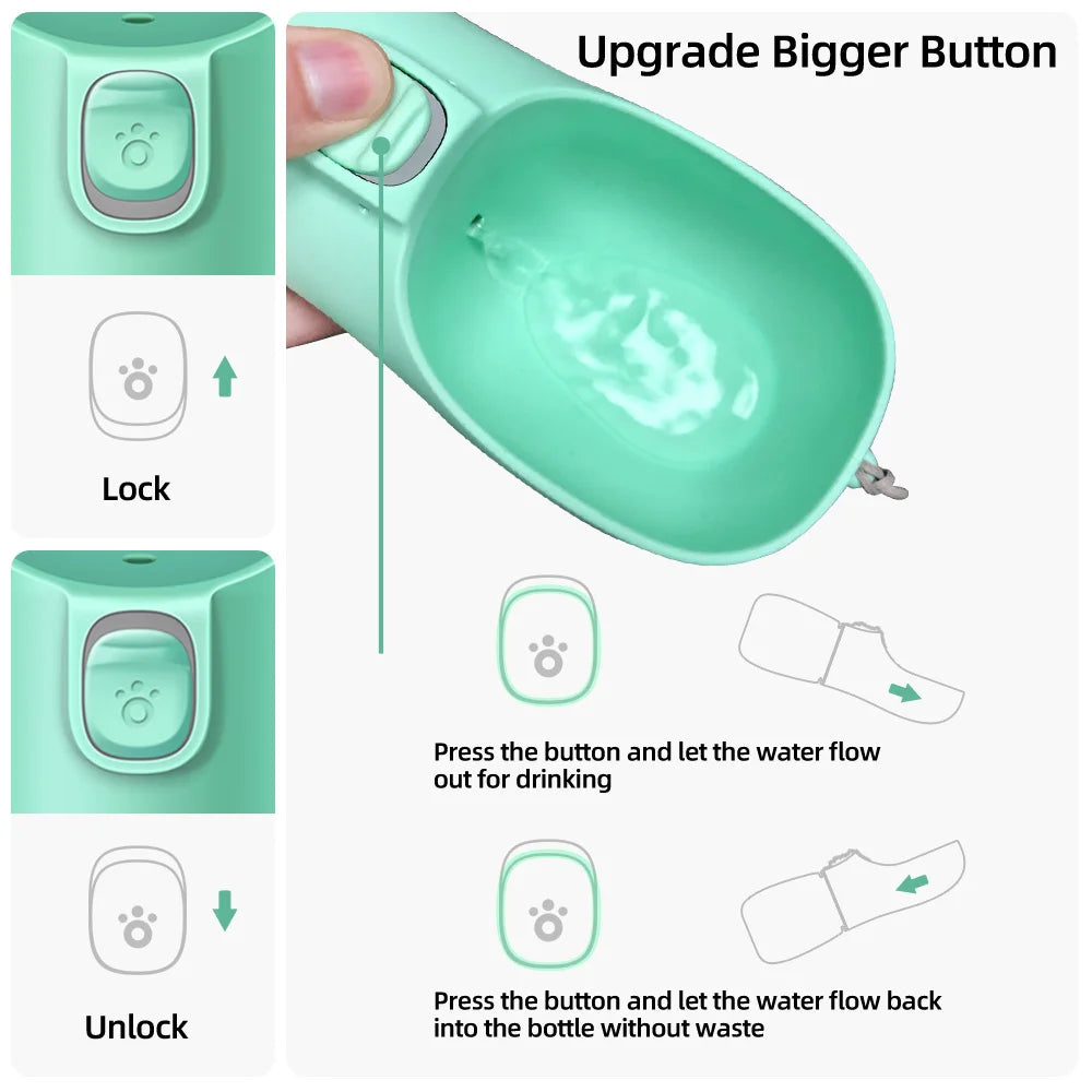 Spry Portable Water Bottle — On-the-Go Hydration for Dogs & Cats